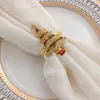 Potente Fabricante Anillo para Servilleta Punto Diamante Árbol Verde Hebilla para Servilleta Anillo para Servilleta Año Nuevo Aleación Fabricante Venta al por Mayor