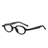 Armações TR90 personalizadas retrô pequenas ovais com lentes planas para homens e mulheres 8677 Armação preta japonesa e coreana óculos de grau simples anti-luz azul