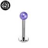 Stud para Labio de Aleación de Titanio F136 Stud para Labio de Perla Stud para Cartílago de Oreja en Forma de T de Fondo Plano Joyería para Piercing G23 Venta al por Mayor Transfronteriza