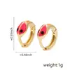 Moda Europea y Americana Hebilla de Oreja de Serpiente con Goteo de Aceite Diseño Personalizado para Mujer Tendencia Fresca Minimalista Pequeños y Exquisitos Pendientes Chapados en Cobre