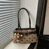 Tendência da Moda Estilo Coreano de Nicho Bolsa Baguete Estampada de Bolinhas 2026 Nova Bolsa Simples Versátil de Mão Ombro Sob o Braço