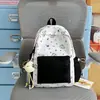 Mochila Ins de Estilo Coreano Nueva y Linda de Dibujos Animados para Mujer, Mochila Escolar para Estudiantes con Gran Capacidad y Graffiti Lindo, Mochila Dulce para Mujer
