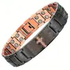 Pulseira de cobre vermelho antiga mais vendida transfronteiriça com fecho de relógio, moda vintage finamente esculpida em formato de cruz, joia magnética completa para casal, atacado
