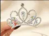 Pente de Cabelo Coroa de Strass Infantil Princesa Elegante Coroa Tiara Pente para Menina Grampo de Cabelo para Menina Pequena Grampo de Cabelo para Apresentação