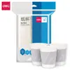 Copos de Papel Descartáveis Deli 19211 (228ml) (Papel de Polpa de Bambu) (Branco) (50 Peças/Saco) para Uso Doméstico e Comercial
