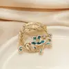 Nuevo Broche de Esmalte Chino Retro Fénix Pipa Abanico Flor Pin Accesorios Hanfu Qipao Broche de Tendencia Nacional