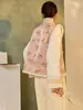Moda Estilo Nacional Cuello Diagonal Chaleco de Piel de Visón Invierno Nuevo Estilo Chino Elegante Chaleco con Bordado de Caballo para Mujer Ny042
