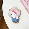 Patch de Acrílico Dupla Face Embossado Desenho Animado Hello Kitty Transfronteiriço Fivela de Puxar Fácil Patch Ins Insígnia de Grampo de Cabelo Fofo