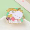 Broche Sanrio Cinnamon Dog Melody Culomi Lindo Dibujo Animado Ropa Insignia de Metal Accesorios para Hombre y Mujer Pin
