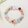 Populares en el comercio exterior, pulseras de cuentas hechas a mano para hombres y mujeres para aliviar la ansiedad, pulseras de la suerte del zodíaco de cristal natural europeas y americanas