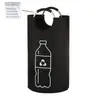 Tecido Oxford Alça de Alumínio Garrafa de Reciclagem Personalizada Simples Saco de Armazenamento Cesto de Roupas Sujas Dobrável para Casa Saco de Reciclagem