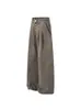 Pantalones de Pierna Ancha con Pliegues y Botones Estilo Retro Americano para Hombres y Mujeres, Nuevo Estilo 2026, Corte Holgado, Pantalones Casuales de Gama Alta