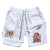 AnimeanimationOnePiece Shorts de praia com estampa perimetral e transfronteiriça, shorts de camada dupla