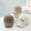 Versátil gorro de lana, gorra de béisbol con letra, gorra de pico unisex para niños de otoño e invierno, gorra de hip-hop para niños de mediana edad, cálida y engrosada