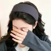Faixa de cabeça de alta qualidade estilo coreano com aba larga, faixa de cabelo de tricô para outono e inverno, presilha para franja da testa, acessório de cabelo estilo vintage