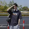 Suministro Directo de Fábrica Camiseta Solona Pesada 220g para Hombre de Manga Corta Verano Cuello Pequeño para Niños Camiseta Estampada de Playa