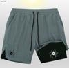Explosivos AliExpress Serie Araña 2 en 1 Pantalones Cortos Dobles para Hombre Fitness Deportes Pantalones Cortos de Entrenamiento para Hombre Secado Rápido