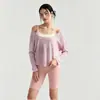 Conjunto Novo de Roupa de Yoga 2026, Top de Yoga para Mulheres, Saída de Praia Levemente Transparente de Manga Longa, Roupa Fitness Solta Emagrecedora, Estilo Fino de Verão