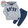 Conjunto de Dos Piezas Transfronterizo para Bebé de Primavera y Otoño: Suéter con Cremallera de Manga Larga, Chaqueta y Pantalones, Conjunto con Capucha para Niños y Niñas