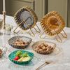 Silaiman Light Luxury Phnom Penh Diamond Bone Spitting Dish Lanche de qualidade alimentar doméstica Frutas secas Prato de frutas secas Prato de lanche de doces