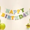 Fieltro feliz cumpleaños Macron banderín de letras artículos de disfraz fiesta infantil fiesta accesorios para fotos diseño