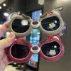 Gafas de Sol Polarizadas de Dibujos Animados Enojados para Niños, Gafas Festivas de Osito, Gafas de Sol para Bebé, Oso Violento de Silicona para Niños