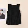 Camisola de Seda acanalada con tirantes anchos para mujer, estilo fino de verano, seda real con spandex, no necesita sujetador, top capa base