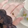 Anillo Minimalista Asimétrico con Forma de Corazón y Gota de Aceite con Incrustaciones de Circonita, Anillo Abierto Personalizado para el Dedo Índice