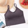 Camisola pequeña de verano para mujer con espalda bonita, estilo europeo y americano, estilo chica hot, ropa interior, ropa exterior con almohadilla en el pecho, top corto, moda ins