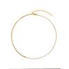 Design de nicho de moda Costura versátil Minimalista Meio diamante Meia corrente Colar personalizado em corrente de clavícula de verão na moda