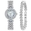 Duoduo Transfronterizo Shein Popular Set de Lujo Pulsera Reloj con Diamantes para Mujer Caja de Regalo de Cinco Piezas Reloj de Cuarzo