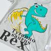 Ropa de verano para niños de primera calidad, ropa de dibujos animados de dinosaurios, camiseta de manga corta para niños, camisa de media manga para niños, camiseta interior para niños