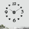 Reloj de Pared Creativo de Acrílico Divertido Estéreo de Corazón 3D Silencioso para Sala de Estar y Dormitorio Reloj de Pared de Lujo Accesible Moda