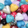 Llavero Colgante Corazón de Melocotón Acrílico Color Sólido Aceite Brillante Agujero para Colgar Corazón DIY Estilo Coreano Colgante Agujero Colgante Accesorios de Joyería