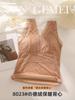 8023 outono e inverno Novo colete térmico de veludo e renda roupa íntima feminina com bojo tamanho grande forrado de fleece roupa básica de outono