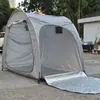 Tienda de Bicicletas Amplia de Doble Puerta Khaki Mejorada para 4 Bicicletas, Tienda de Almacenamiento, Cobertizo para Bicicletas, Tienda para Motocicletas