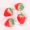 22 Acessórios de Frutas Artificiais de Resina Joias Estereoscópicas Fofas Brincos Pendentes Chaveiro Pendente Feitos à Mão DIY