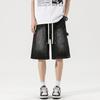 Pantalones Cortos de Mezclilla para Hombre LKTM # Verano Herramientas de Tala Estilo Americano Ins Sueltos Rectos Casuales