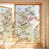 Novo Produto de Comércio Exterior: Adesivos de Janela com Designs Coloridos de Plantas e Flores, Película para Vidro com Efeitos Iridescentes Semelhantes ao Sol, Adesivos Eletrostáticos para Decoração de Casa