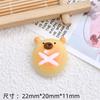 Urso pão baguete brincar cola de creme acessórios resina acessórios diy grampo de cabelo desenho fivela de sapato acessórios de decoração