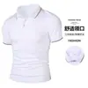 Camisa Polo Casual de Negócios da Moda de Verão 2025 para Pais de Meia-Idade e Idosos com Gola Reversível e Mangas Curtas
