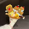 Ramo de Muñeca de Helado Producto Terminado Muñeca Creativa Sosteniendo Flores Regalo Festivo para Amigos Regalo de Cumpleaños Al Por Mayor