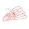 Percha de plástico flocado de cuello corto almacenamiento doméstico engrosada antideslizante sin costuras perchero tienda de ropa perchero al por mayor
