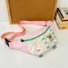 Bolsa de peito feminina estilo japonês, bolsa casual com cordão, cor contrastante, estilo coreano, bolsa transversal esportiva simples para meninas