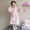 Bata Absorbente para Niñas Cálida para Otoño e Invierno Pijamas Caseros Infantiles Ropa Portátil para Bebé Toalla de Baño para Bebé