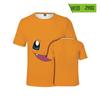 Fonte transfronteiriça Amazon pokemon Pokemon 3D cor camiseta masculina e feminina roupa infantil camiseta