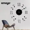 Pegatina de pared creativa tipo nota reloj de pared decorativo silencioso emoyo acrílico grueso espejo reloj de pared DIY reloj de pared hora reloj de pared