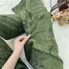 Pantalones de pijama de algodón y seda con degradado morado para casa, Pantalones cortos de playa, Pantalones anchos casuales holgados de talla grande, Pantalones de cintura alta para caminar