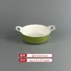 Vajilla Comercial Imitación Porcelana Melamina Tazones y Platos Pequeños, Platos Planos Bicolor, Platos Redondos, Tazones para Sopa, Especialmente Diseñados para Cadenas de Restaurantes de Comida Rápida
