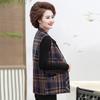 Chaleco de Cuadros Fino para Primavera y Otoño Moda para Mujeres de Mediana Edad y Mayores Estilo Occidental Chaleco Corto para Madres Mayores